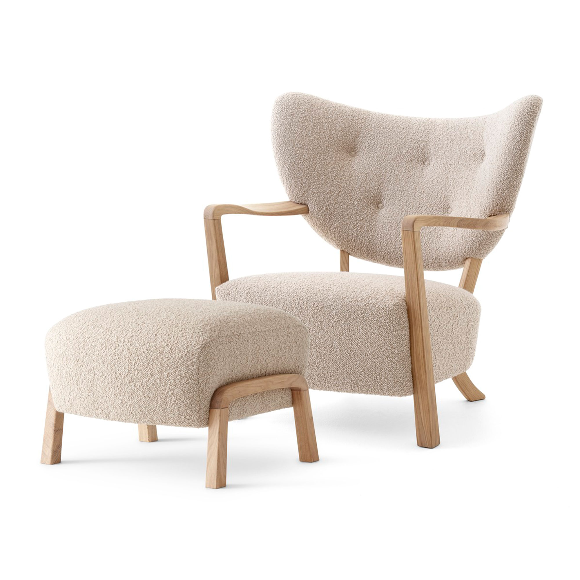 Wulff Lounge Chair ATD2 & Wulff Pouf ATD3