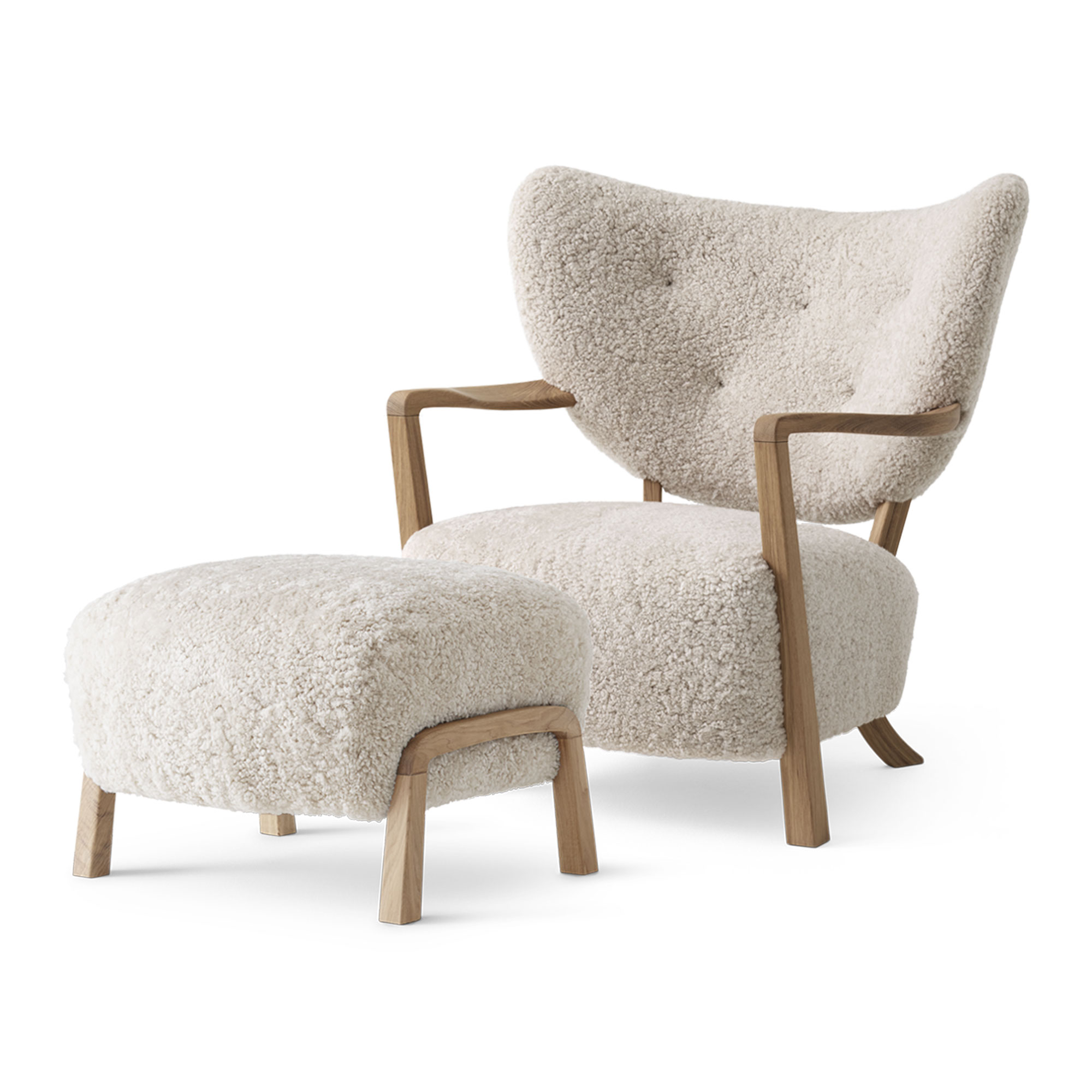 Wulff Lounge Chair ATD2 & Wulff Pouf ATD3 Designers Choice