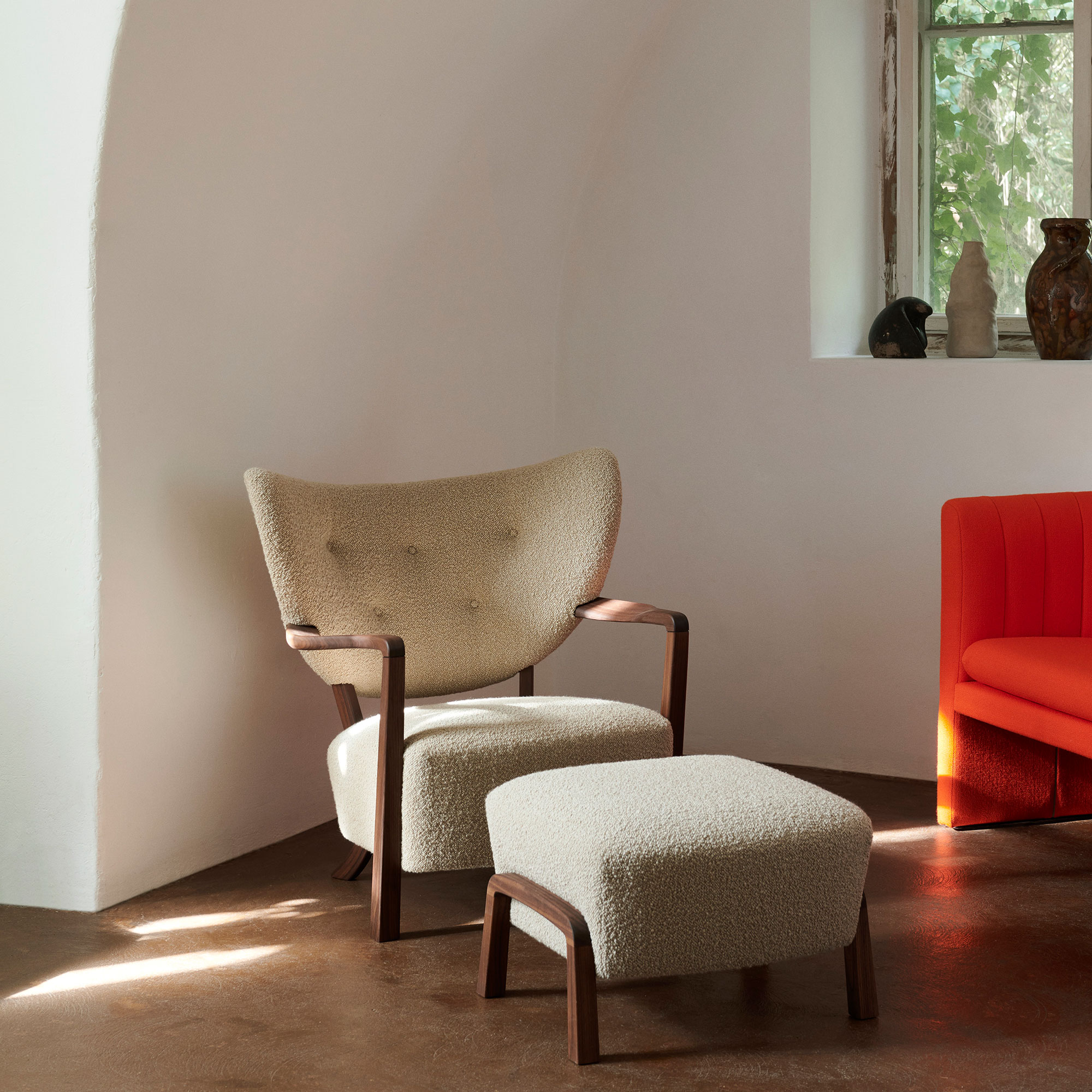 Wulff Lounge Chair ATD2 & Wulff Pouf ATD3 Designers Choice