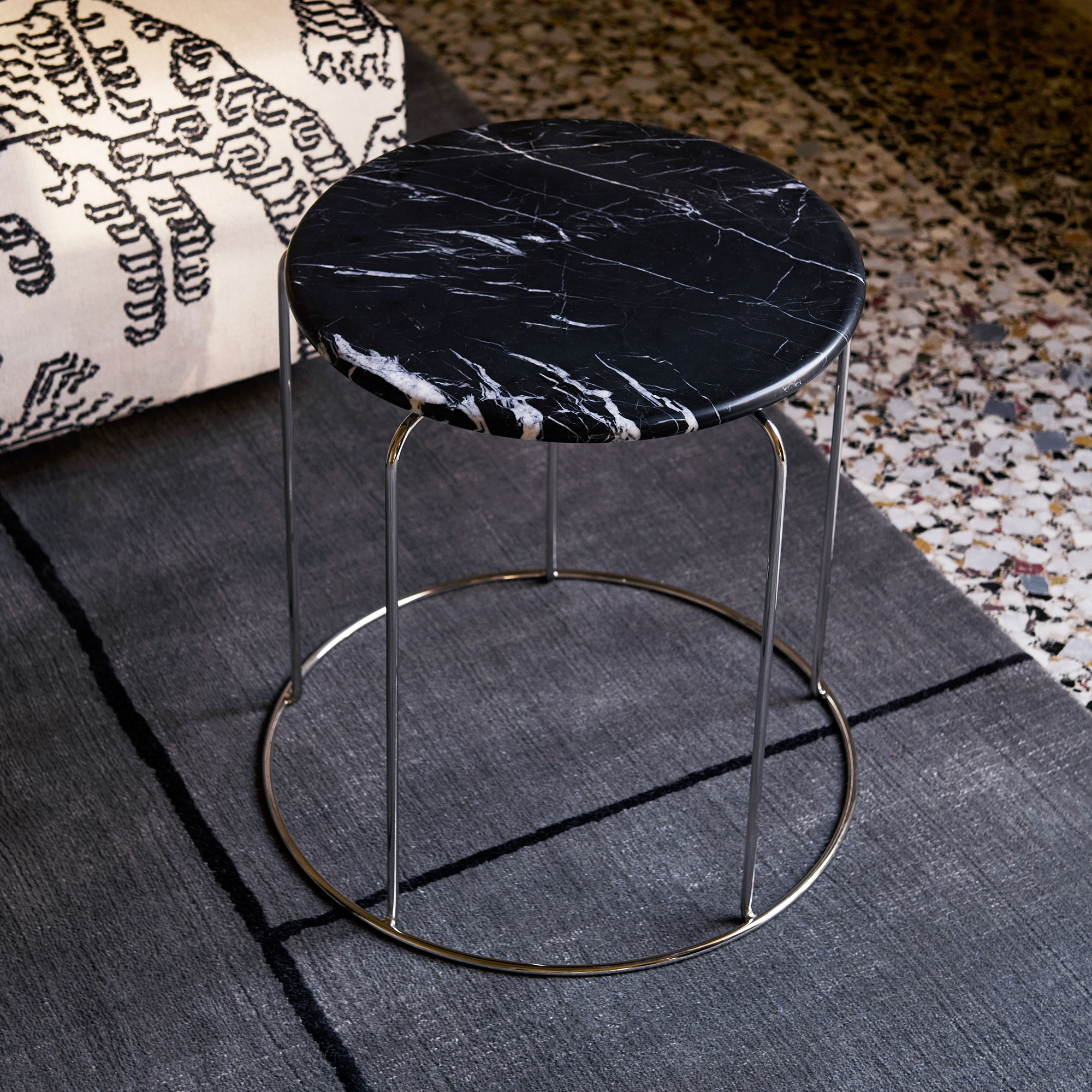 Top Wire Stool VP11 Marble Top