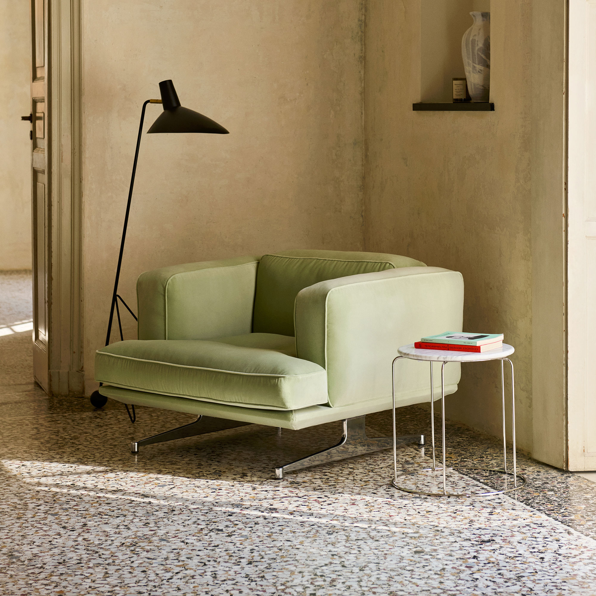 Top Wire Stool VP11 Marble Top