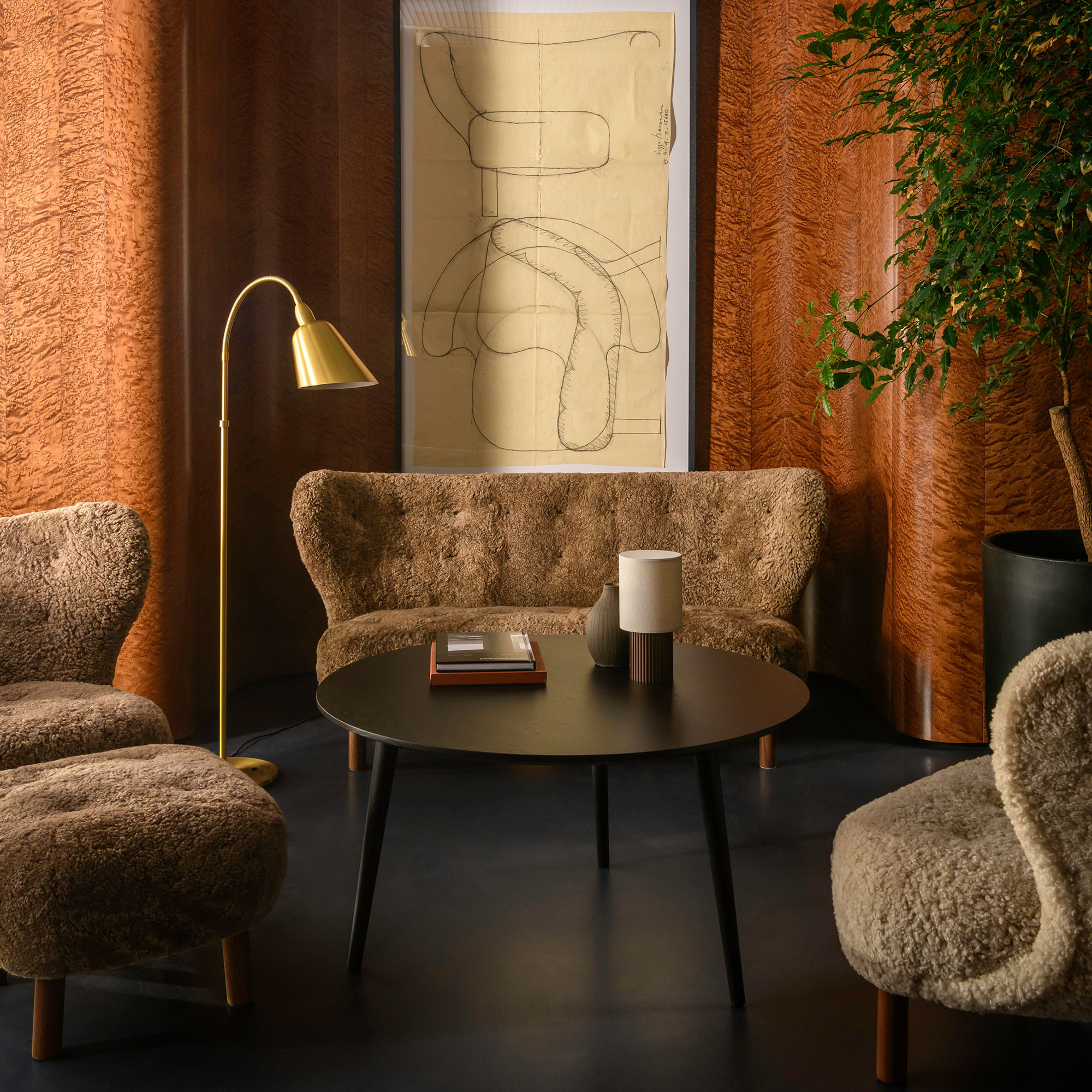 In Between Lounge Table SK13-SK15 Black Lacquered Oak