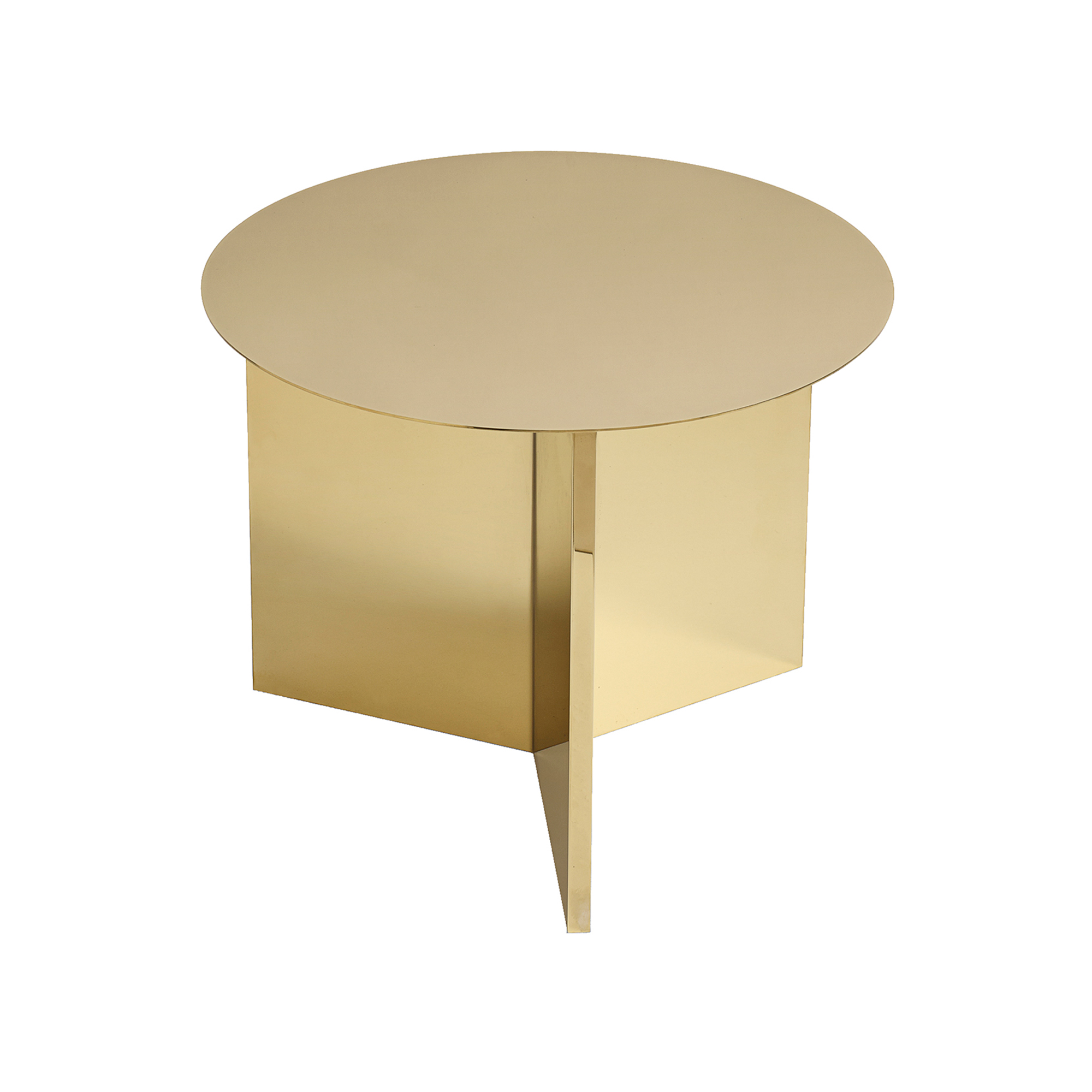 Slit Table Steel – round (Ø45cm) – light yellow – HAY HAY SLIT