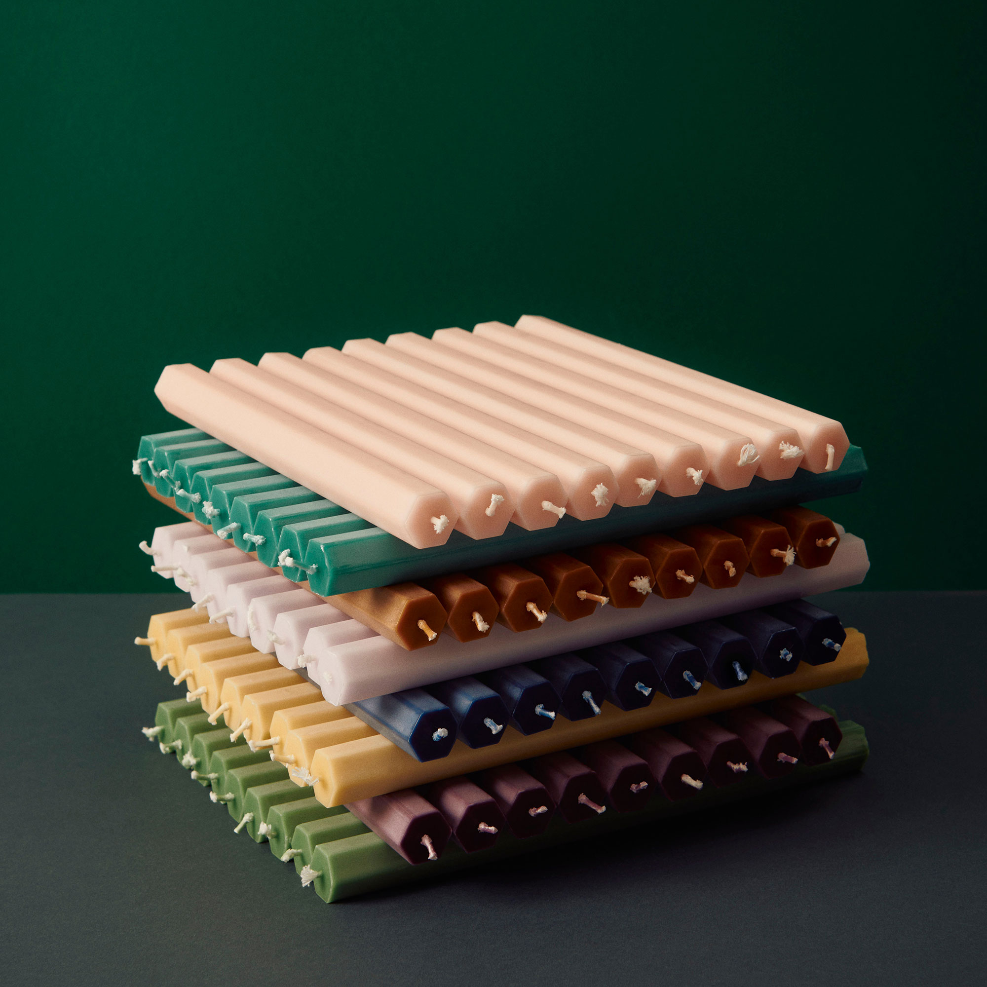 Hexagon Candle, Set of 4